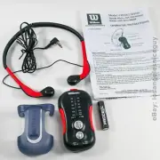 Vintage Wilson Sports Micro AM/FM Radio With Belt Clip WSR2 Black/Redb NOS