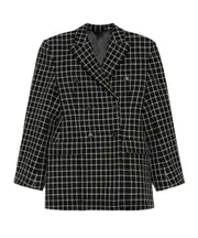 check-pattern blazer S,M black