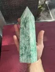 RARE Large 2.6lb, 1179g Amazonite Green Healing Crystal Tower 8”
