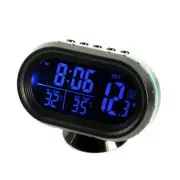 Digital Car Clock Thermometer Voltmeter with Real Temperature Tracking