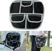 BAKAFOH 5 Mesh Pockets Front Trunk Lid Organizer Frunk Tool Storage Bag for Can Am Spyder F3 F3S F3T F3L 2015-2024 Accessories(Black w/Gray Piping)