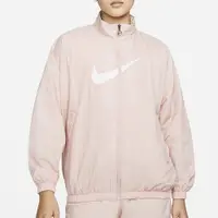 在飛比找蝦皮商城優惠-NIKE 女裝 外套 訓練 大勾 皺褶梭織 抽繩 粉【運動世