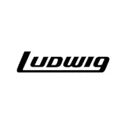 NEW Genuine Ludwig 2" x 5.5" Bass Drum Logo Sticker - BLACK, #P4062B
