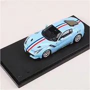 Scale Finished Model Car 1:64 Scale for Ferrari F12 Die Casting Alloy Car Model Replica Static Collection Car Decoration Die-cast Vehicle(Blue)