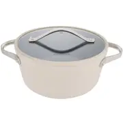 24cm Pyrolux NEXGEN Casserole 4.4L Ivory - Ceramic Non-Stick, Induction Base, Oven Safe