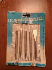 Vintage Royal Tools 5 PC.Punch & Cold Chisel Set
