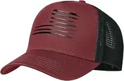 [HYHFM] Oversize XXL American Flag Trucker Hat Baseball Cap for Men Women，Adjustale 3D Embossed USA Baseball Big Head Cap