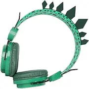 HOLIDYOYO Dinosaur Rhinestone Headphones Wired Over Ear Headset with Microphone Volume for Compatible with Laptop Computer Tablet and Smartphone