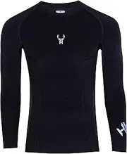 [HHH] Boys' Long Sleeve Compression Shirt Base Layer UPF 50+ Rash Guard Athletic Running Football Basketball Rugby Sports Top