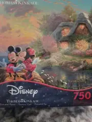 Thomas Kinkade Mickey and Minnie 750 Peice Jigsaw Puzzle
