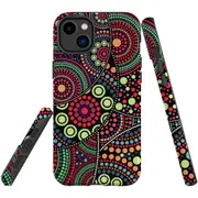 For iPhone 14 Plus Case Tough Protective Cover, Dotted Abstract Painting