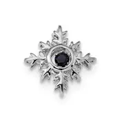 14k White Gold Vibrant Sapphire Pendant