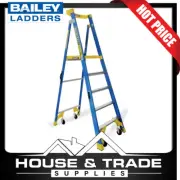 Bailey Platform Ladder 1.8m 6 Step Fiberglass Stepladder P170 FS13533