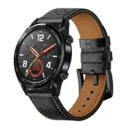 Leather Watch Band Wrist Strap For Huawei Gt / Honor Magic 2 Pro Black Watch Bands