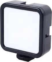 LED Video Light, Mini Portable Fill Light with RGB Full Color, 3 Cold Shoe, Dimmable 3000‑9000K, CRI95+ Rechargeable Vlogging Light for Live,