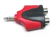 ZXPC Professional Two Female RCA to 3.5mm Stereo Jack Adapter