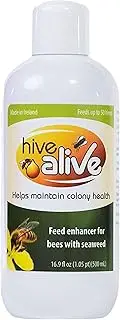HIVE ALIVE Bee Food Supplement - Natural Honey Bee Liquid Feed Enhancer - Organic Beekeeping Fall Spring Feeding – Lowers Winter Mortality, Boosts Gut Health, Colony Size (500 ml, 50 Hives)