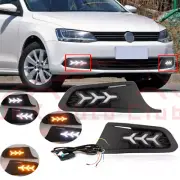 For Volkswagen Jetta 2011-14 x 2X LED DRL Dynamic Signal Fog Lamp Driving Light (for: Volkswagen)
