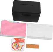 COHEALI Index Card Storage Case Flashcard Holder Box Card Binder for Office Large Capacity Note Card Holder American Style