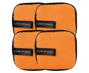 Beauty tool square lazy water makeup remover cotton makeup remover puff round makeup remover pad washable makeup remover cotton pad -Orange