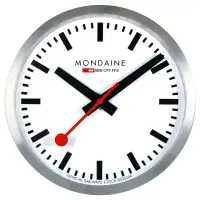 在飛比找momo購物網優惠-【MONDAINE 瑞士國鐵】40cm經典掛鐘(白)