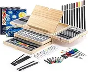 85 Piece Art Set with Built-in Wooden Easel - Essentials for You - NB85WODARTA