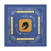 Simple Blue Design Mahjong Mat, Size 30x30, Smooth & Durable Play Surface
