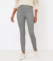 Ann Taylor LOFT Curvy Side Zip Skinny Pants in Check Size 18 Black/White Multi