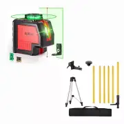 Elikliv 2 Plumb Dots 5 Lines Laser Level - Laser Level Tripod with Carry Bag