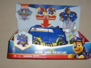 NEW NICKELODEON PAW PATROL CHASE RISE AND RESCUE TRANSFORMING CAR SET FIGURES