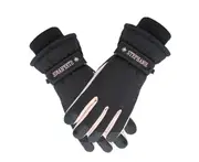 1 Pair of Women Snow Gloves Ski Gloves Thermal Touch Screen Gloves-Black