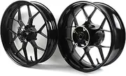 Gloss Black Front and Rear Wheel Rims Compatible with Honda CBR1000RR 2008-2016, Motorcycle Replacement Accessories Parts