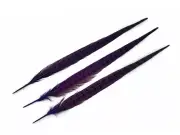 10 Pieces - 18-22" Purple Dye Over Natural Long Ringneck Pheasant Tail Feathers