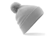 Beechfield Unisex Original Pom Pom Winter Beanie Hat (Light Grey) (One Size)