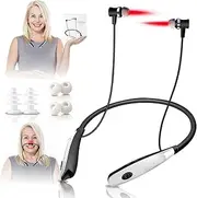 Funthy Tinnitus Headphones, Tinnitus Infrared Ear Plugs, Tinnitus Device, 2-in-1 Tinniplug for Nose Ears, Portable Tinnitus Relief Device (White)