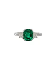 Diana M. Fine Jewelry 18K 2.62 ct. tw. Diamond & Emerald Half-Eternity Ring