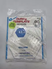 VTG EZ Hexagon Quilting Template Plastic 7 Sizes 9313 by Marti Michell New NOS
