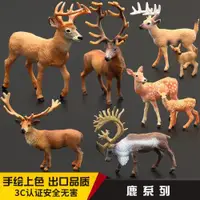 在飛比找ETMall東森購物網優惠-實心仿真動物玩具野生動物模型圣誕麋鹿 馴鹿 瞪羚羊認知禮物擺