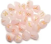 [HOSEKI] Natural Rose Quartz Rune, Crystal, Crystal, Crystal, Crystal