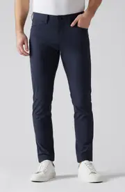 Rhone Commuter Men's Slim Fit Five Pocket Pants in True Navy at Nordstrom, Size 33