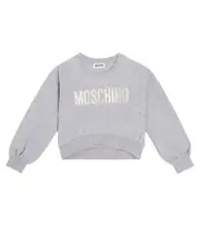 [Moschino Kids] Moschino Kids Logo cotton jersey sweatshirt Y 12 grey