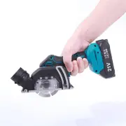 Cordless Brushless Mini Circular Saw 18V 76mm Electric Cutting Tool for Metal Wood Plastic Pipes Tiles with 2 Blades and
