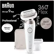 Braun Silk-épil 9 Flex Epilator for Easy Hair Removal, 9-030 3D, White/Pink Titanium