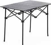 Adventure Kings Aluminium Roll Up Camping Table Outdoor Picnic BBQ Portable 4WD 55 x 94cm Height 68cm