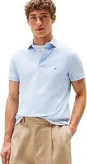[Tommy Hilfiger] Men's Short Sleeve Polo Shirts in Slim Fit with Stretch and Organic Pique Cotton