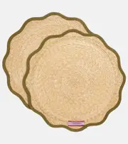 [La DoubleJ] La DoubleJ Cloud set of 2 straw placemats One Size beige