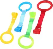 Vaguelly 8pcs Walking Assistant Crib Stand up Rings Bedside Lamp Learning Standing Pull Ring Bed Stand up Rings Pull up Rings Walker Play Pen Pull up Rings Toys Bebe Plastic