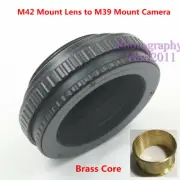 Brass M42 to M39 12mm-19mm Adjustable Macro Tube Focusing Helicoid Mount Adapter