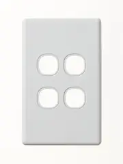 Lucci Power Gravity 4 Gang Plate Only in Matte White