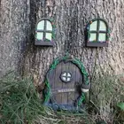 Cute Miniature Fairy Garden Window Door Elf Home Art Sculpture Decoration AU
